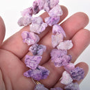 Half Strand Nugget Beads, Titanium Coated Crystal DRUZY AGATE Geodes, Grape Purple gdz0021