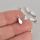 Sykia Gemduo Bead Ending, Silver Plate, x4 pcs, fin1093