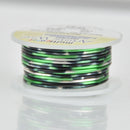 22ga Multicolor Craft Wire, Silver Black Green, Copper Base, 6 yds, wir0176