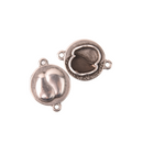 Paisley Seed Bead Connector Charms, Driopida Pendant Settings Rose Gold, Silver, Bronze - 1 pair