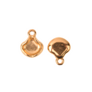 Ginko Seed Bead Charms, Vlichada Pendant Settings Rose Gold, Silver, Bronze - 1 pair