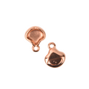 Ginko Seed Bead Charms, Vlichada Pendant Settings Rose Gold, Silver, Bronze - 1 pair