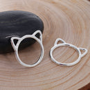 5 Silver Plated CAT Charms, Connector Link Charms, 24x23mm, chs3441