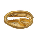 2 Gold Plated SEASHELL Charms, Cowrie Shell Charms, Coffee Bean Shells, 38x25mm, chs3096