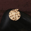 10 GOLD Hammered Metal Coin Sequin Charms, Round Dot Charms, double sided design, 13mm (1/2"), chs3391