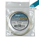 18ga Half Round Craft Wire, Silver Tarnish Resistant, 4 yards (12 feet) wir0127