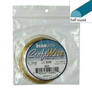 21ga Half Round Wire, Gold Craft Wire, 4 yards (12 feet), wir0115