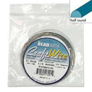 21ga Half Round Craft Wire, Titanium Tarnish Resistant, 4 yards (12 feet) wir0133