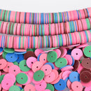 8mm Recycled Vinyl Beads MULTI COLOR, 16" strand x550-575 beads bac0355