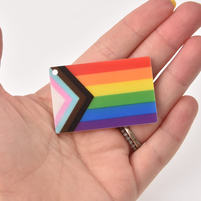 LGBTQ+ Pride Flag Charms, keychains! Progress, Gay, Ally, Transgender, Bisexual, Lesbian, Pansexual, Nonbinary, Enby, Queer Pendants