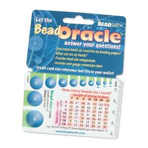 Bead Oracle Bead Measuring Card, Bead Sizer Ruler, tol0994