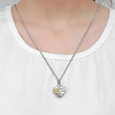 Cremation Ash Urn Charm Locket, Silver Stainless Steel with Sunflower jlr0307