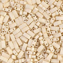 Half Tila Glass Beads Miyuki Matte Opaque Cream TLH2021 bsd0554