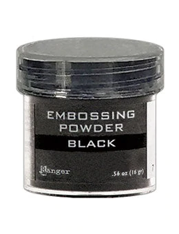 Embossing Powder Black, 1oz Jar by Ranger - Textured Cardmaking, Scrapbooking, Papercrafting, Junk Journals! emb0002
