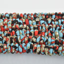 10mm to 12mm MULTICOLOR Glass Rondelle African Trade Beads Recycled Glass x25 beads bgl1864