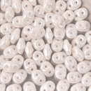 SuperDuo Chalk White Luster 2-Hole Seed Beads 2.5x5mm, 5-Inch Tube, du0503000-14400, bsd0144