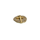 10 Bronze Coin Relic Charms, Bronze Coin with Gold Cross, round coin charms, 21x19mm, chs3445
