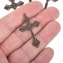 10 Copper CRUCIFIX CROSS Charms, Cross Pendant, 41x25mm chs4854