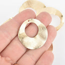 2 LIGHT GOLD Drop Charms, Stardust 14k gold plated, 33mm chs5549