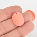 5 Coral Curved Enamel Charms, chs6284