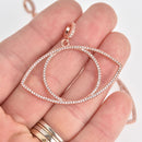 Rose Gold Evil Eye Micro Pave Charm 2", chs7015