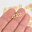 10 Gold 2022 Graduation Charms, Varsity font, chs7198