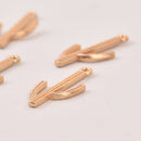 10 Gold CACTUS Charms, Metal, chs8051