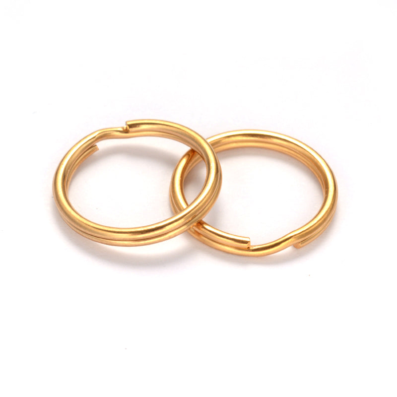20mm Gold Split Rings, Stainless Steel Key Chain Blanks, Keychain Ring
