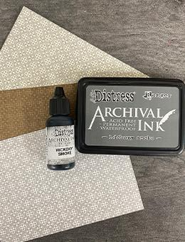 Neutrals Black Grey Brown Archival Ink™ Pad 4 Pack by Ranger, acid free permanent waterproof ink, 2x3" ink pad pap0051