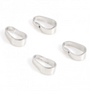 6 Pendant Bails, Platinum Plated, 8x3mm, fba0103