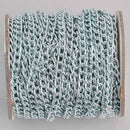 1 yard Ice Blue Aluminum Chain, Curb Link 9x5mm, fch1239a