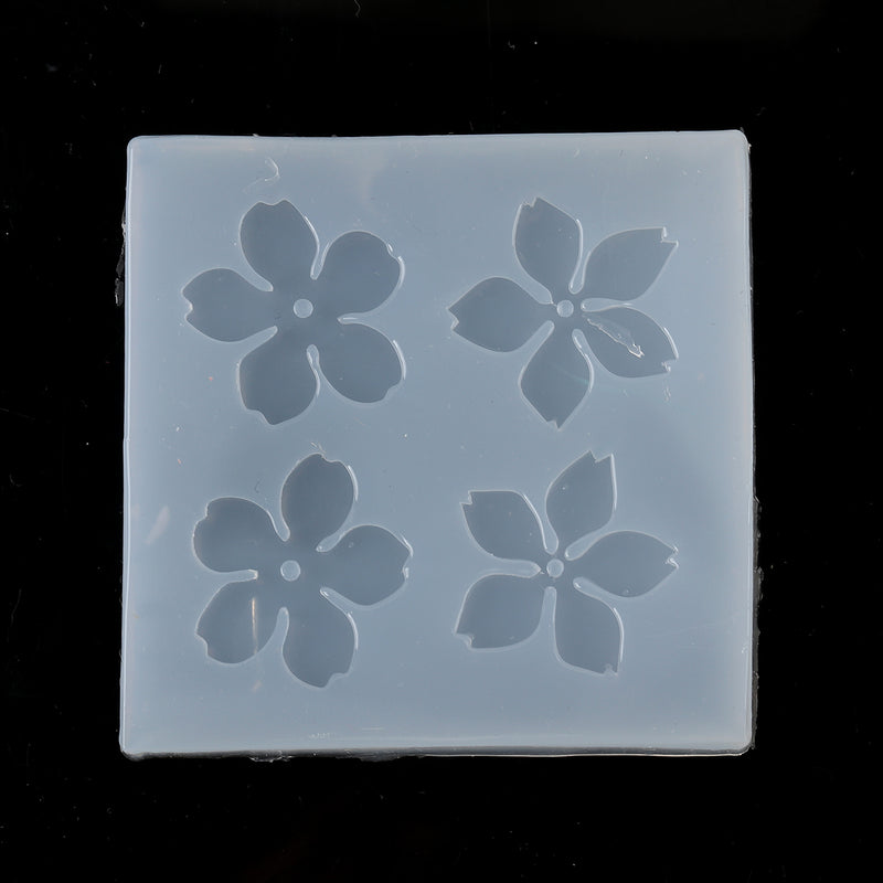 Sakura Flower Resin Mold (Larger Size), Silicone Mold for cabochons, kawaii, reusable mold makes 2 shapes, tol1407