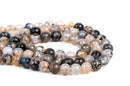 12mm Round WHITE CHOCOLATE AGATE Beads, faceted, full strand, about 32 beads, Natural Gemstones gag0360