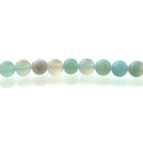 10mm Round BLUE GREEN  AGATE Beads, smooth, full strand, 38 beads, gag0356