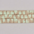 9x8mm Tile Beads, Pastel Mint Green 2-Hole Agate Beads, gemstone, dyed, x12 beads, gem0665