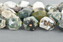 18mm-22mm OCEAN JASPER Round NUGGET Beads, faceted natural gemstone beads, full strand, 17-20 beads, gja0194