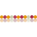 8mm SUMMER MIX Round JADE Beads, Pink Yellow Green Gemstone Beads, full strand, about 48 beads, gjd0214