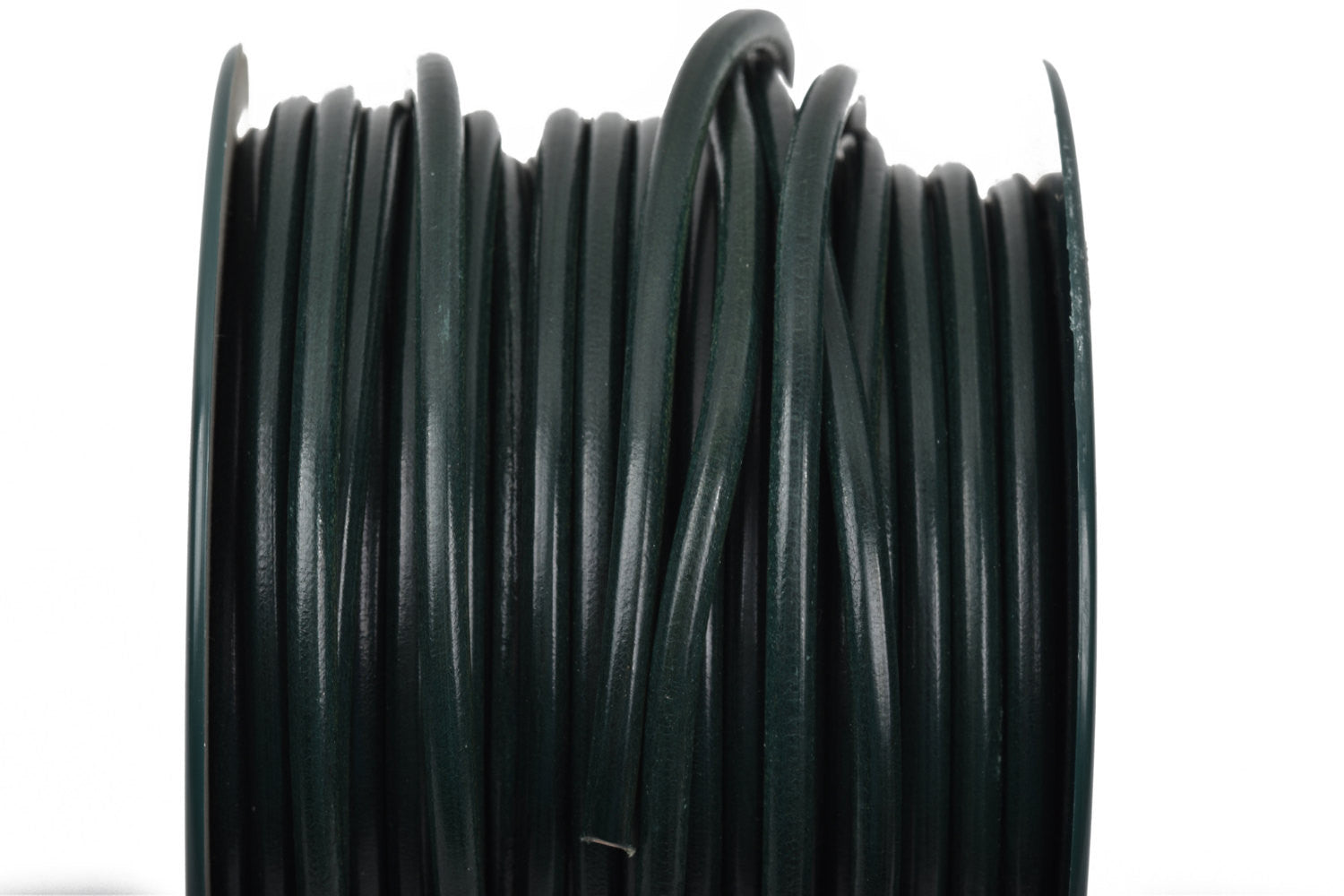 Green Licorice Leather Cord - 10x6mm Top-Grain Leather For Jewelry Making, Custom Lengths Available