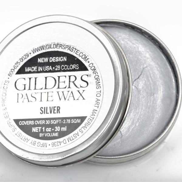 SILVER METALLIC Gilders Paste, Wax Patina Paint, Wax Gilders Paste, 1