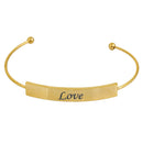 5 GOLD Stainless Steel Bangle Cuff Bracelet Blanks, can be engraved or stamped, fin0612