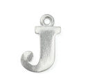 2 Letter J Pewter Stamping Blank Charms, Uppercase Alphabet Letter Charm, 3/4" tall msb0381
