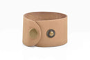 3 TAN Brown LEATHER CUFF Bracelet Blanks, 1.5" wide, 3 leather bracelet cuffs, brass snaps, Lth0044
