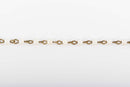 13 feet WHITE Howlite Rosary Chain, bronze links, 4mm round stone beads, fch0615b