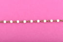 13 feet WHITE Howlite Rosary Chain, bronze links, 4mm round stone beads, fch0615b