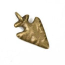 5 ARROWHEAD Charm Pendants, hammered bronze metal, reversible arrow head, 26x15mm, chb0439