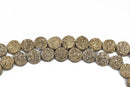 4 DRUZY Natural GEMSTONE Quartz Geode Cabochon Beads, Round, 10mm, 3/8" Champagne GOLD, flatback with hole,  gdz0199