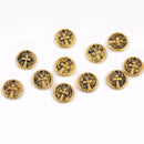 gold cross dot charms