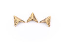 10 Antiqued Distressed Gold Metal Triangle Geometric Link Connector Charms chg0041