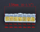 1 Box Mixed Gold Plated Open Jump Rings 3mm-9mm 1780 Pcs Assorted mixed 18 to 21 gauge with Storage Box jum0026