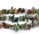 INDIAN AGATE Gemstone Chips . 1 double strand . 35 inches gag0091